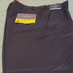Stafford Black Dress Pants Tailored Fit